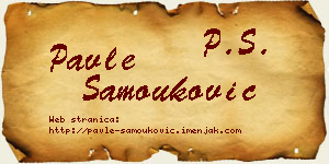 Pavle Samouković vizit kartica